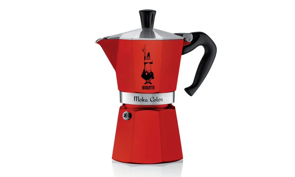 Percolator Moka Express Bialetti rood 3-kops