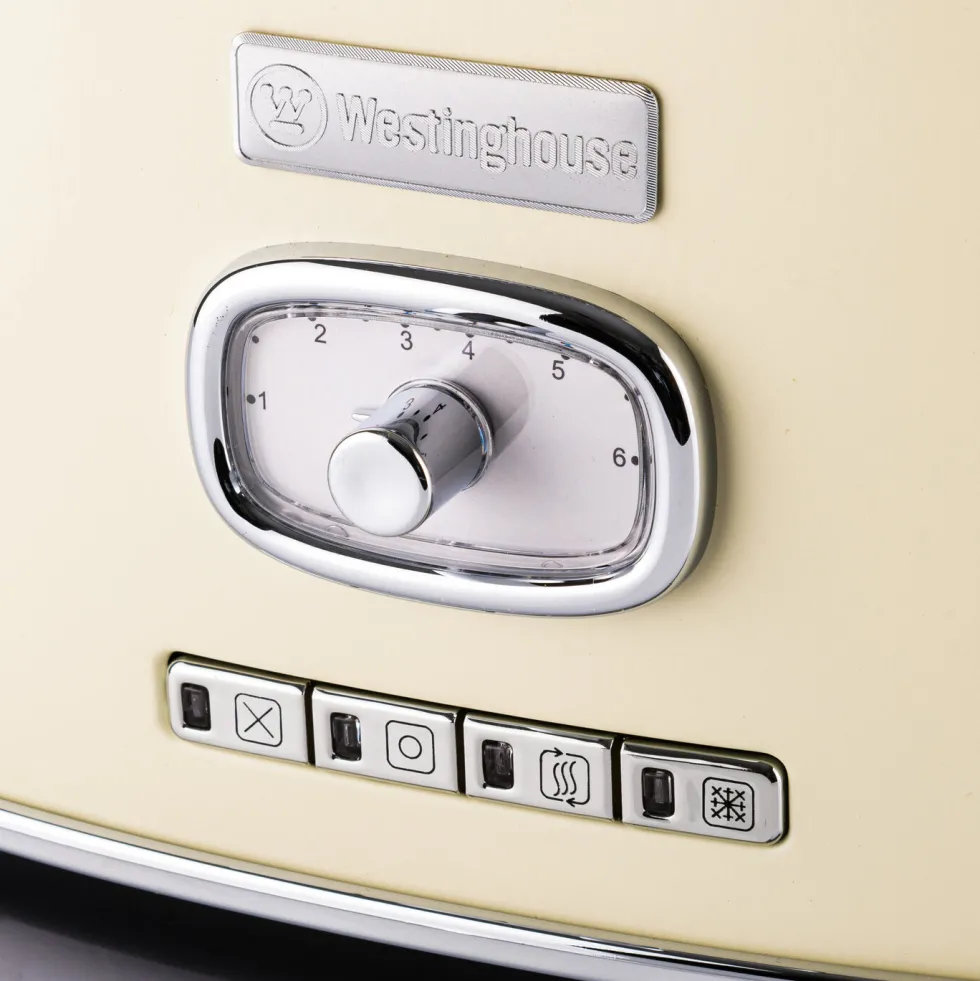 Retro Broodrooster 2 Slice Toaster Crème Westinghouse