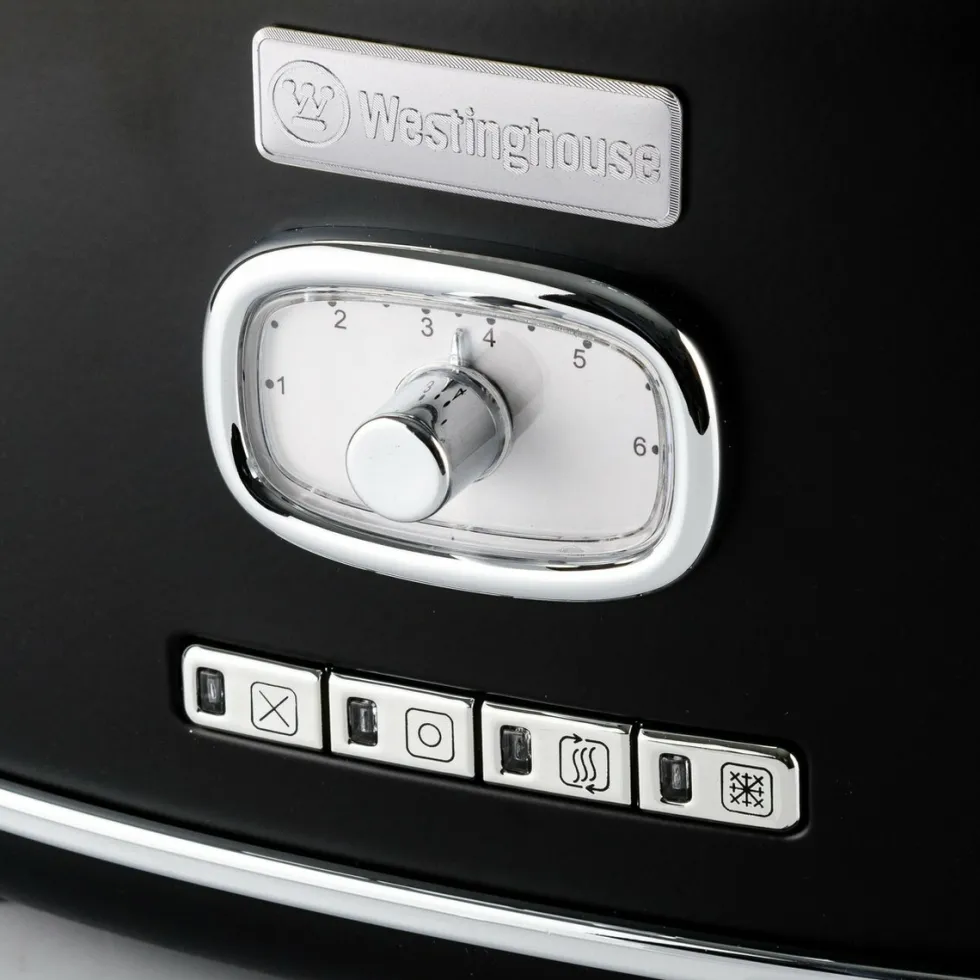 Retro Broodrooster 2 Slice Toaster Zwart Westinghouse