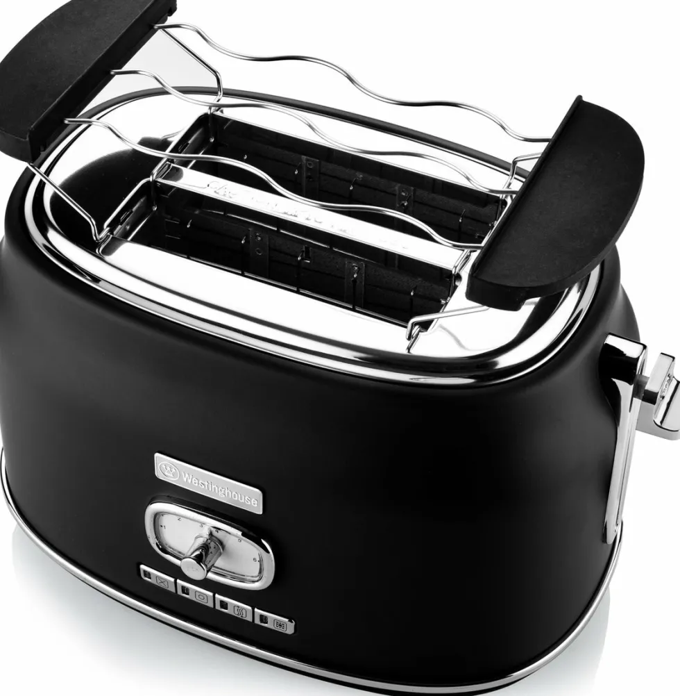 Retro Broodrooster 2 Slice Toaster Zwart Westinghouse