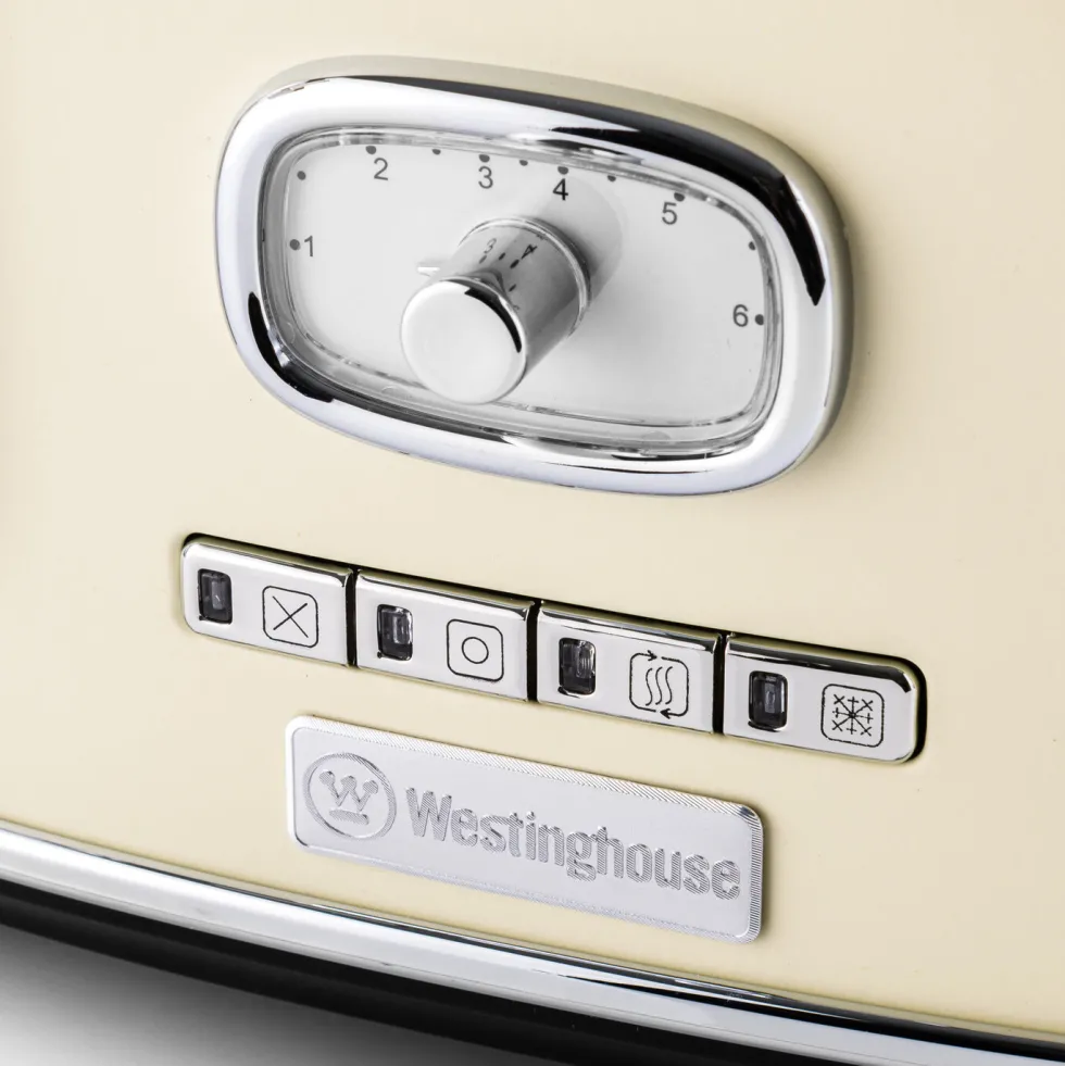 Retro Broodrooster 4 Slice Toaster Crème Westinghouse