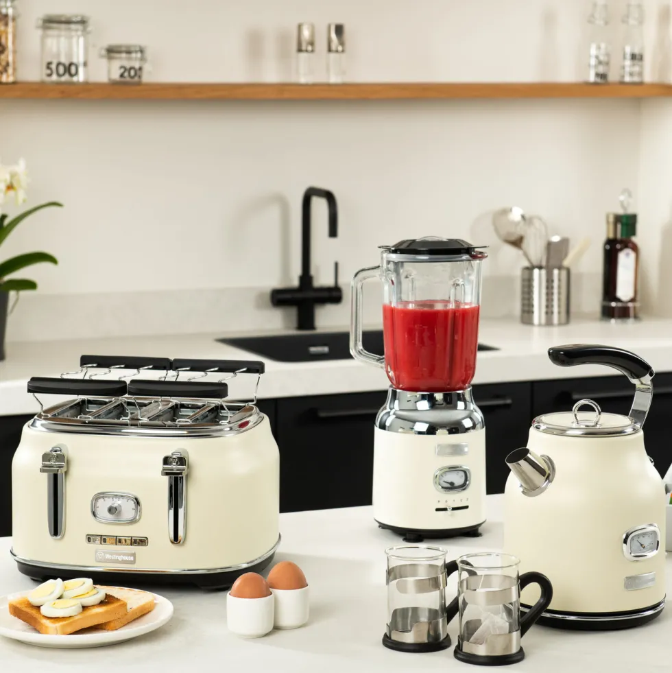 Retro Broodrooster 4 Slice Toaster Crème Westinghouse