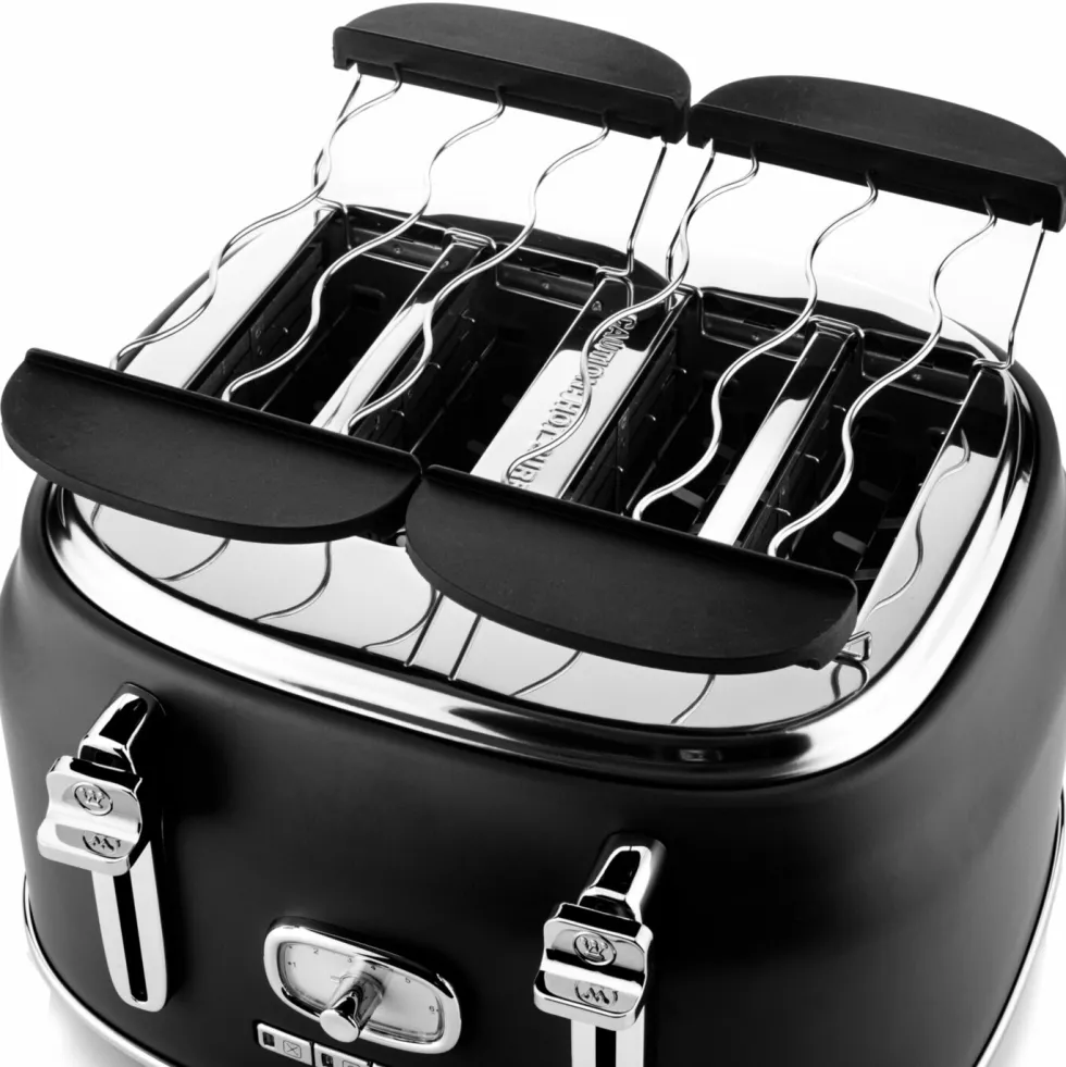 Retro Broodrooster 4 Slice Toaster Zwart Westinghouse