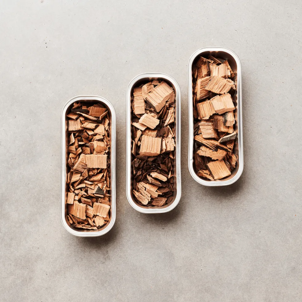 Rookchips Eik, Rode wijn en Whisky Barbecook