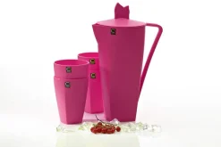 Roze schenkkan met 4 bekers Cuisine