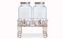 Sap dispenser set van 2 op voet met kraantje 3,5 liter