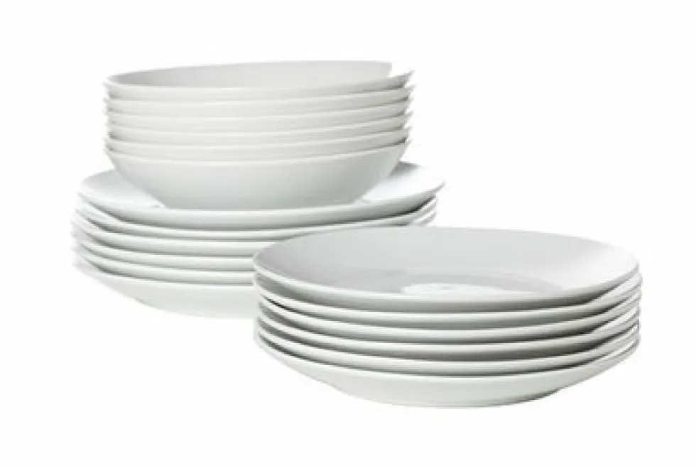 Serviesset 18-delig Budget Basic White
