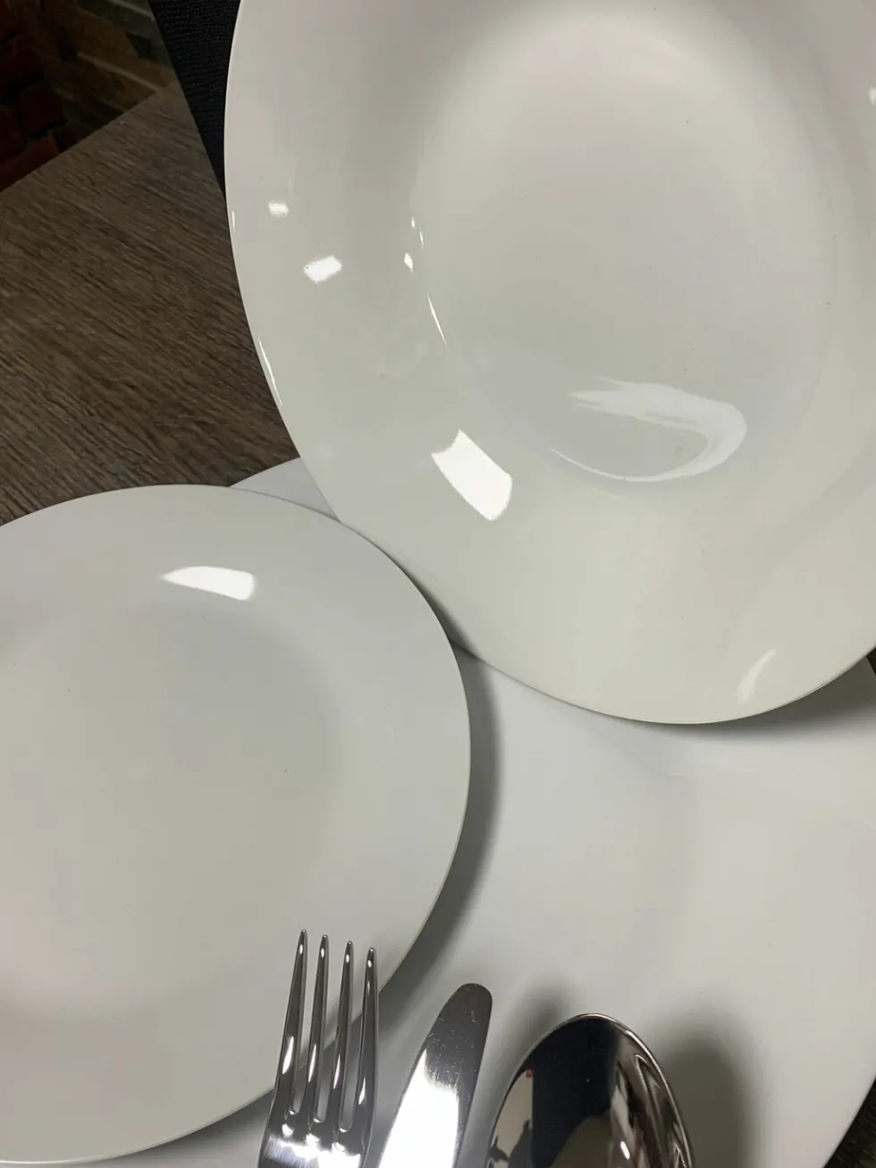 Serviesset 18-delig Budget Basic White rand