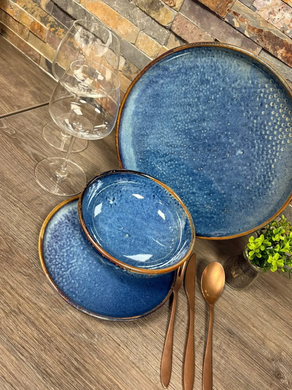 Serviesset 24-delig Nova blauw