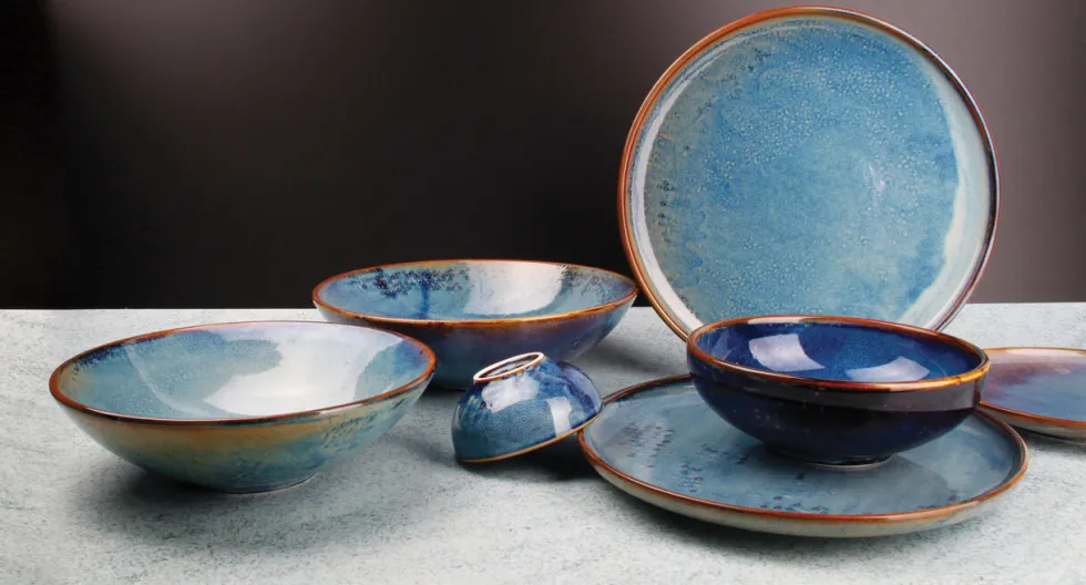 Serviesset 24-delig Nova blauw