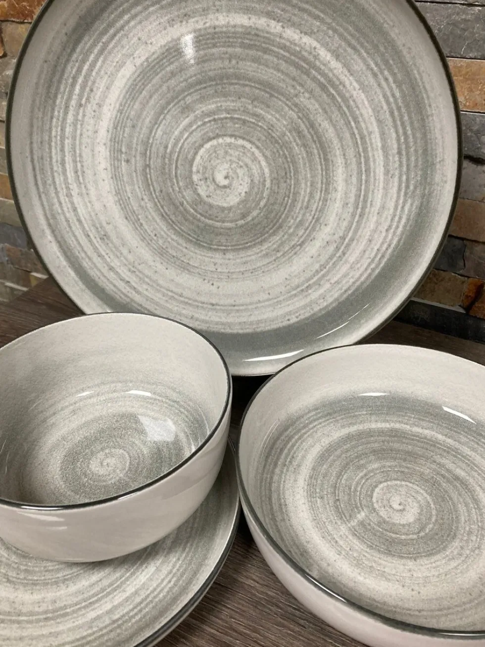 Serviesset 12 personen Baltic grey