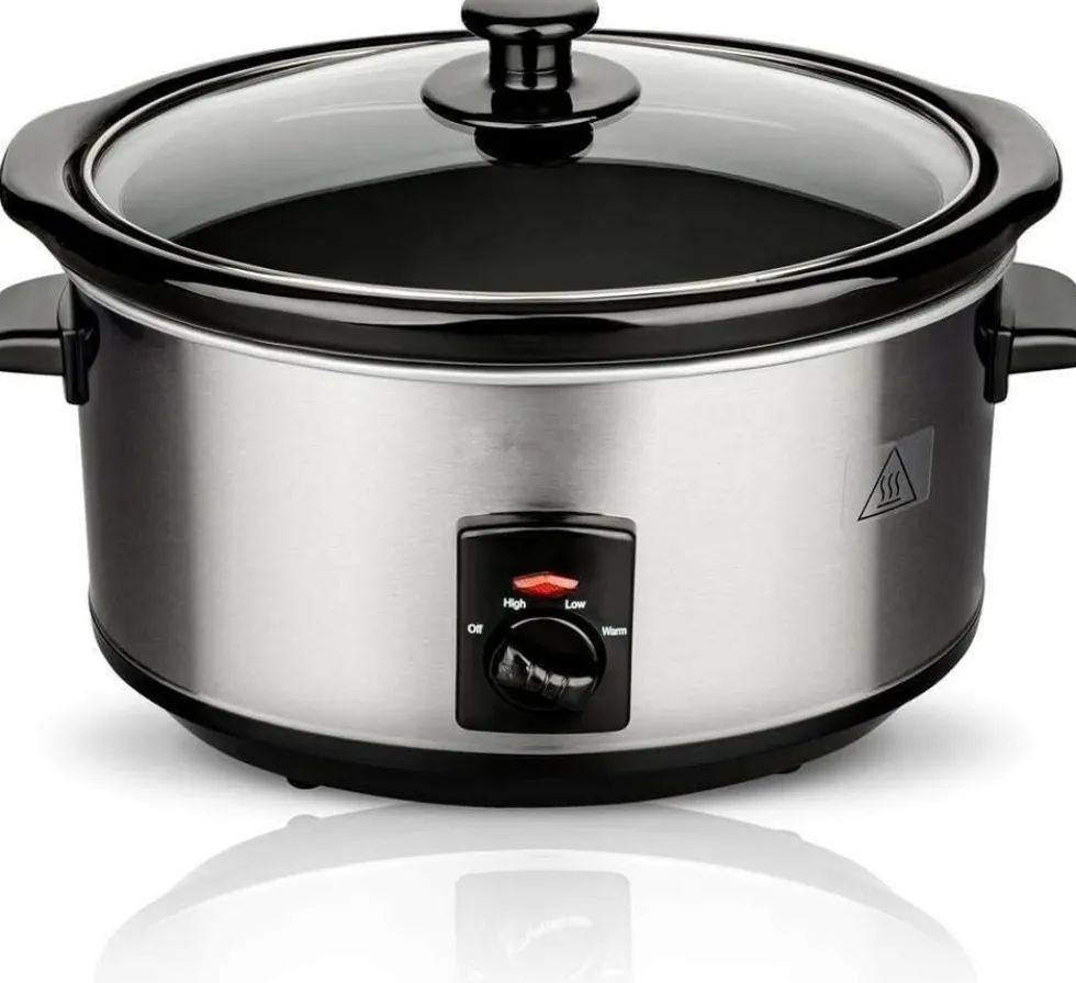 Slowcooker 6 liter RVS keramische binnenpan Royalty Line