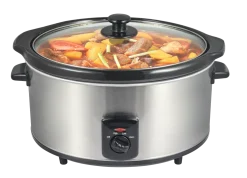 Slowcooker 6 liter RVS keramische binnenpan Royalty Line
