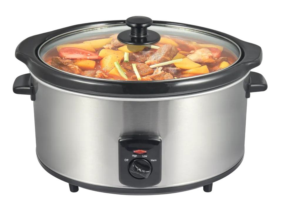 Slowcooker 6 liter RVS keramische binnenpan Royalty Line