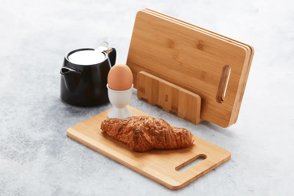 Snijplanken bamboe in houder
