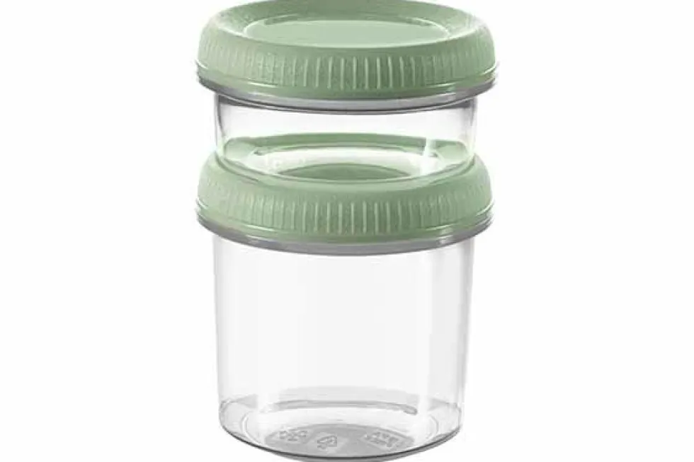 Stapelbaar vershoudbakje rond 80 -150 ml Smart to go eco Curver