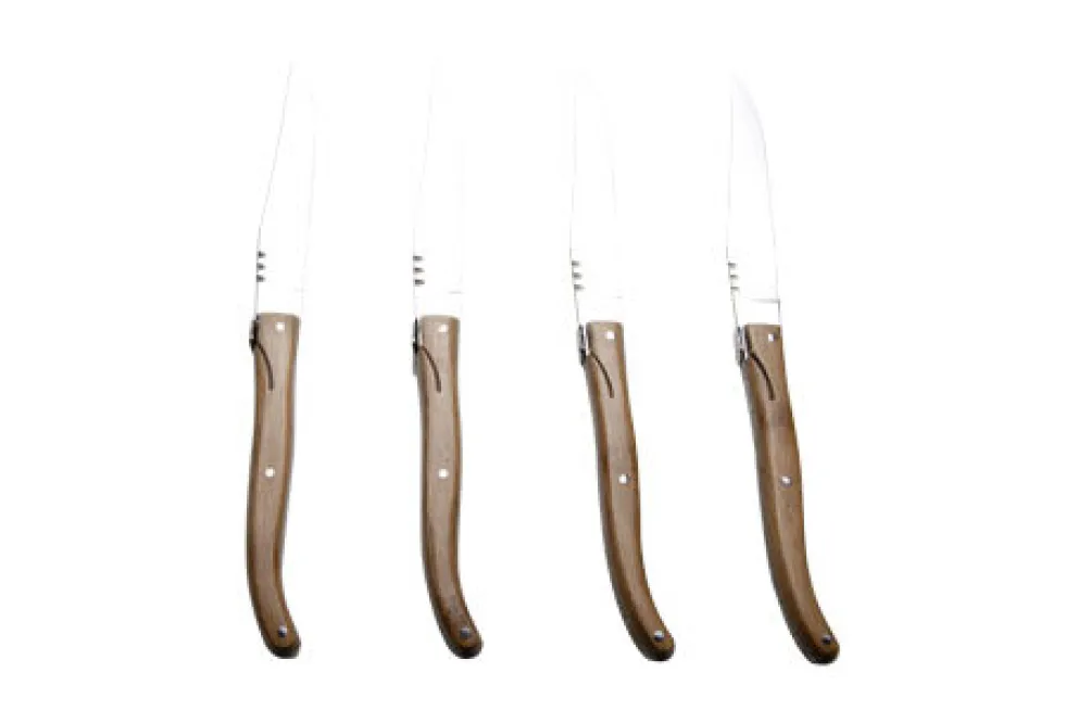 Steakmessen Laguiole hout en RVS 4 stuks