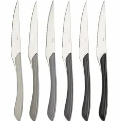 Steakmessen set 6 delig grijstinten Eclat Amefa