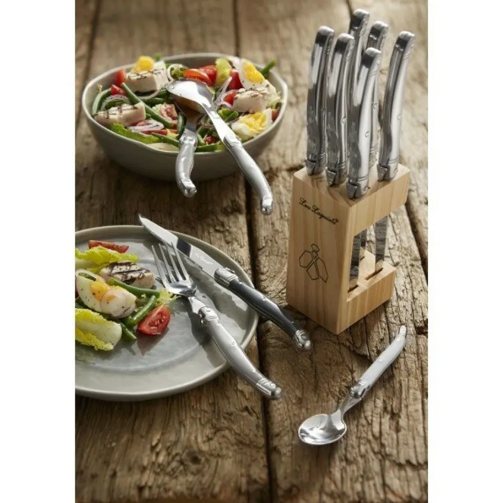 Steakmessen set in blok Lou Laguiole mix