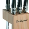 Steakmessen set in blok Lou Laguiole antraciet