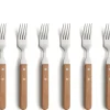Steak- pizza vorken set 6 delig 7000 Amefa wood