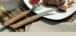 Steak- pizza vorken set 6 delig 7000 Amefa wood