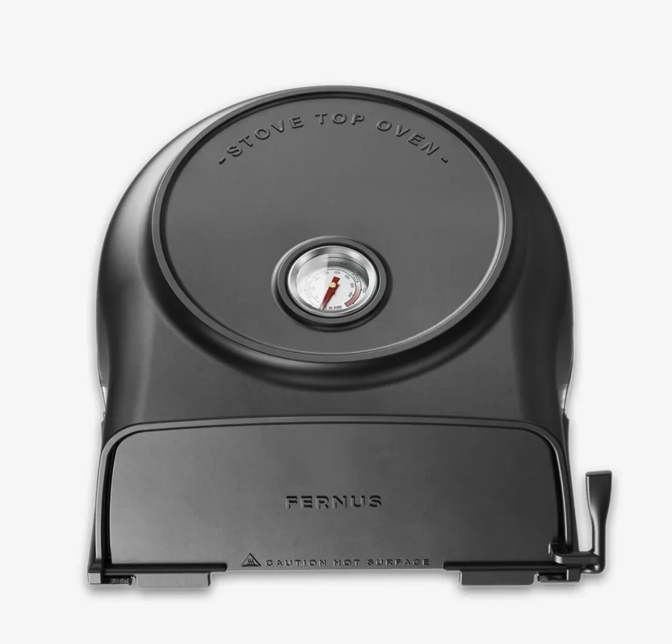 Stove top pizza oven Fernus Charcoal Mat zwart