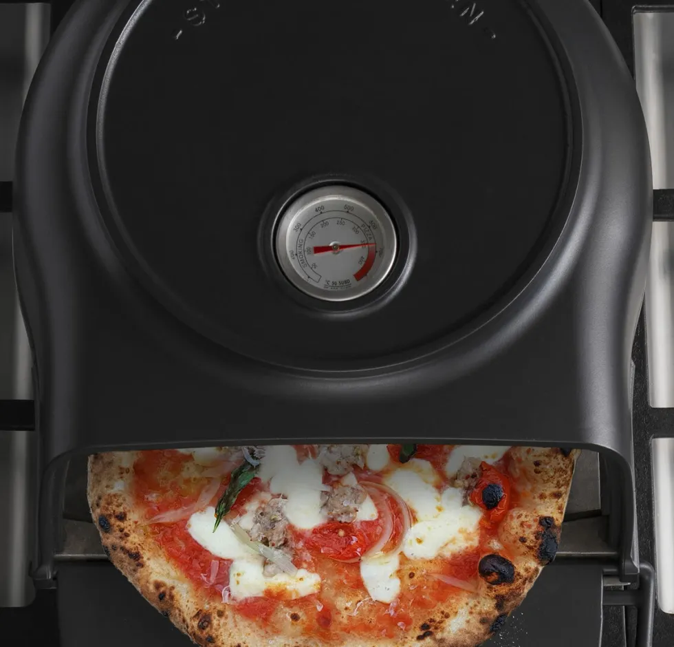 Stove top pizza oven Fernus Charcoal Mat zwart