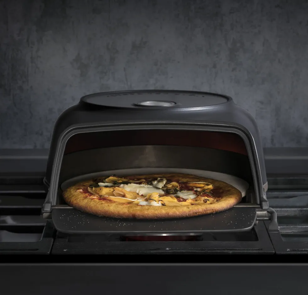 Stove top pizza oven Fernus Charcoal Mat zwart