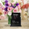 Tafel krijtbord in houder zwart 23,3 cm x 20 cm Elegant
