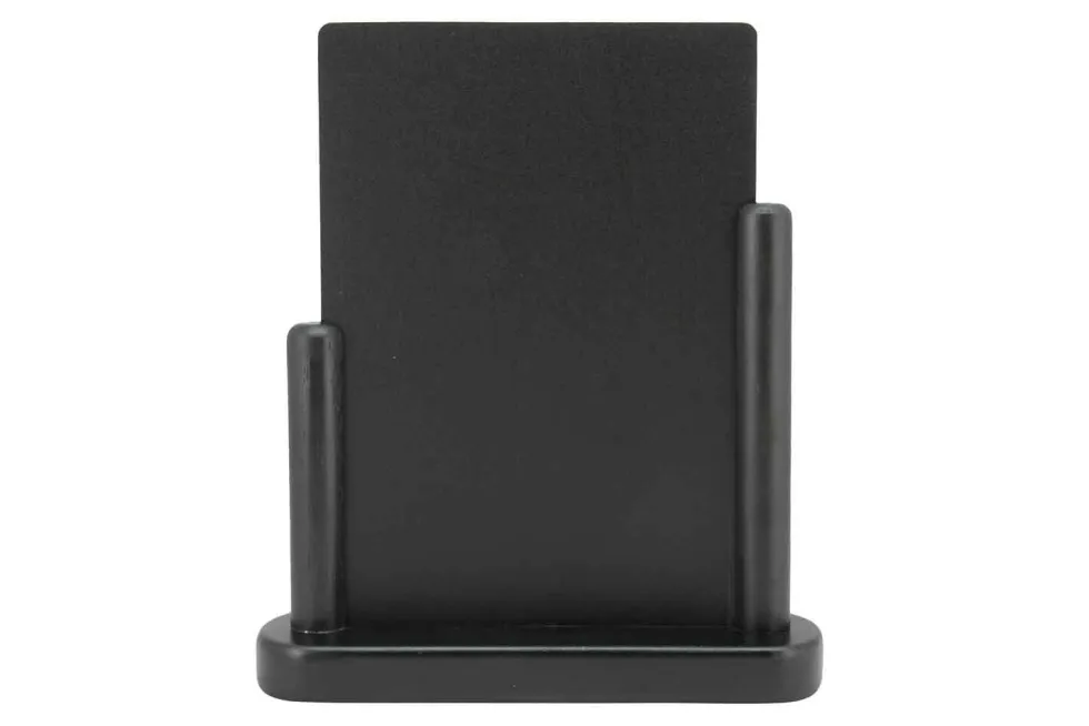 Tafel krijtbord in houder zwart 23,3 cm x 20 cm Elegant