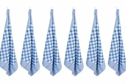 Theedoek Blauw Set van 6