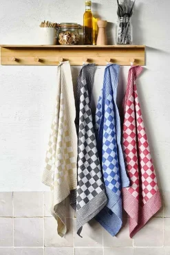 Theedoek Blauw Set van 6