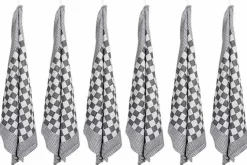 Theedoek Zwart Set van 6