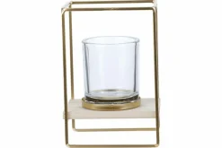 Theelichthouder Cube Goud