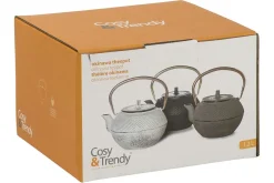 Theepot gietijzer grijs en koper 1,2 L Shinto