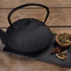 Theepot gietijzer zwart 1,2 L Saitama