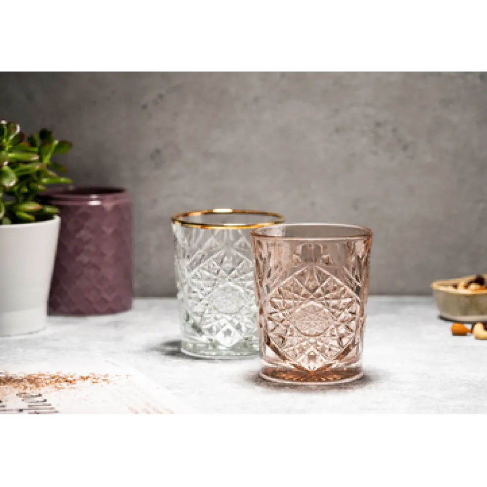 Tumbler glas donker roze 35 cl Hobstar Libbey