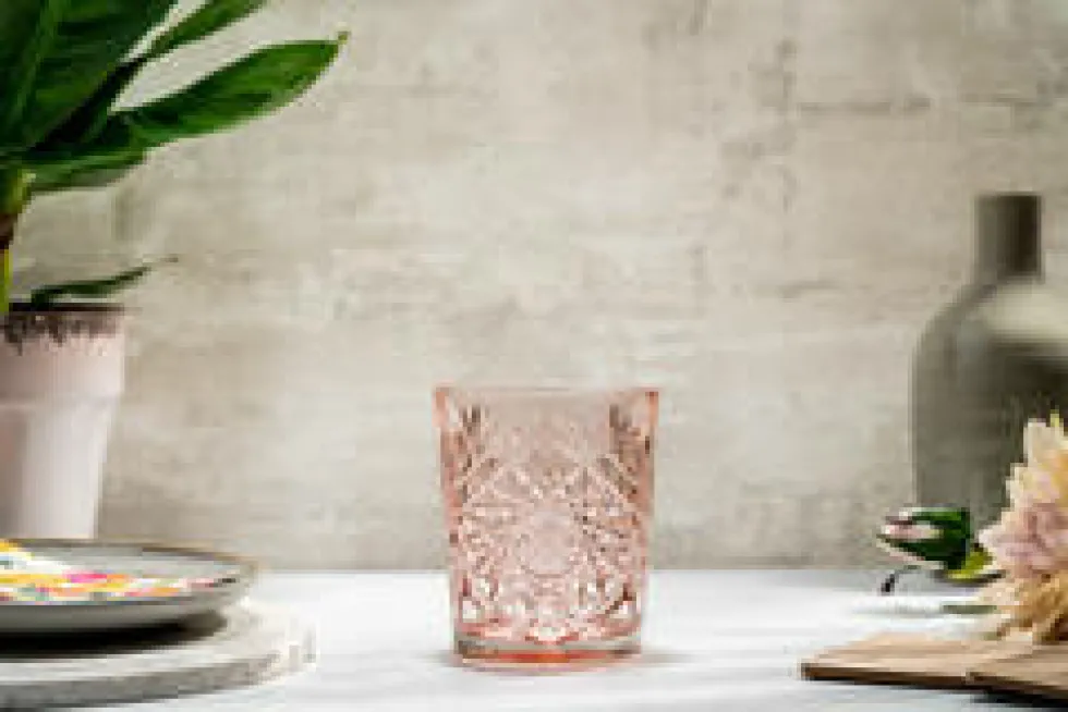 Tumbler glas licht roze 35 cl Hobstar Libbey