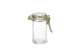 Weckpotje mini met deksel rond goud
