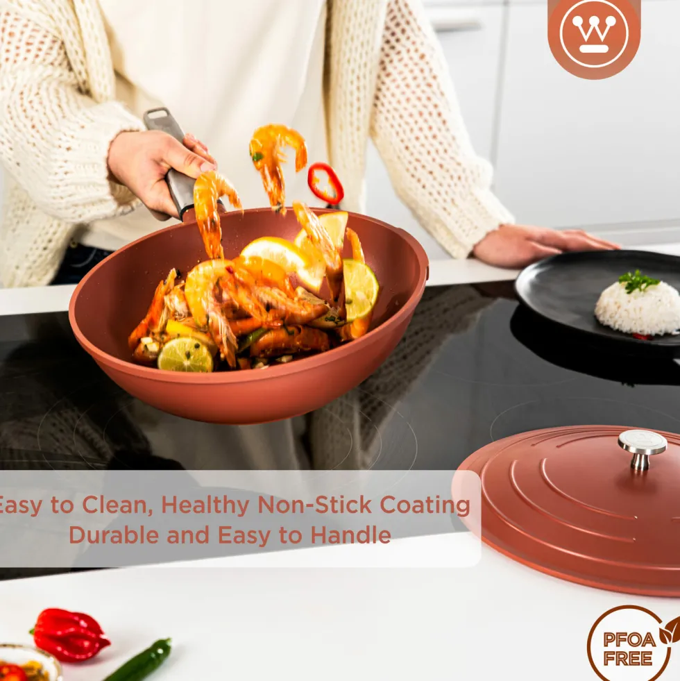 Wokpan 28 cm Rood Performance Series Inductie Westinghouse