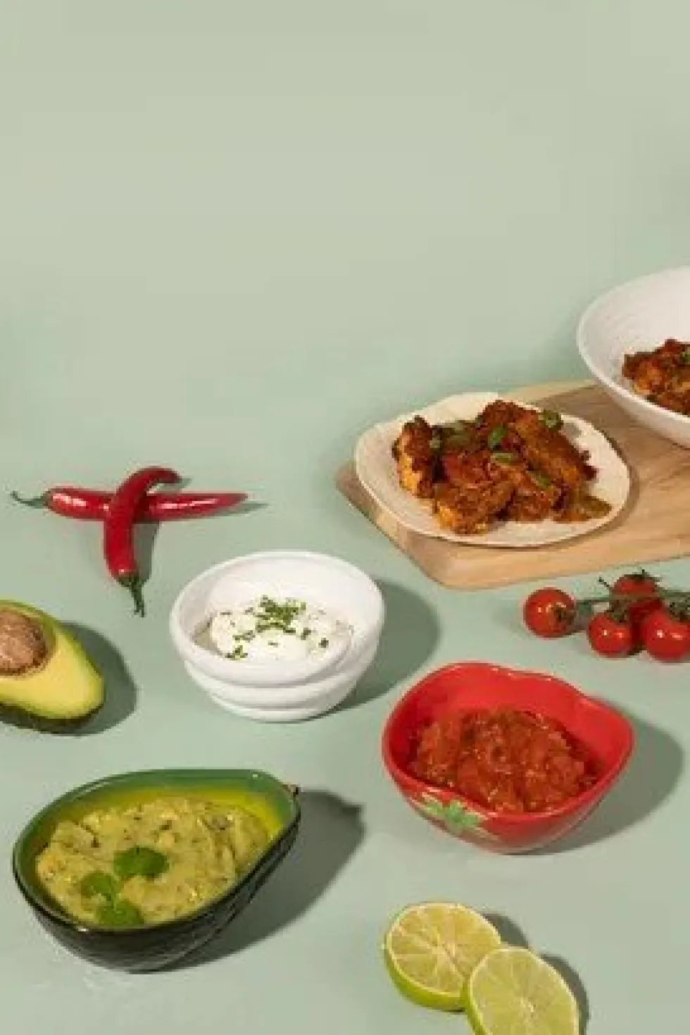 World Foods Set van 3 Fayita Dip Kommetjes