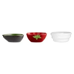 World Foods Set van 3 Fayita Dip Kommetjes